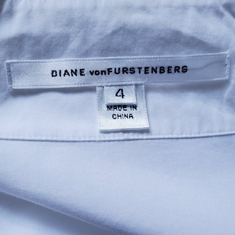 Diane von Furstenberg White Cotton Shirt - Picture 8 of 10